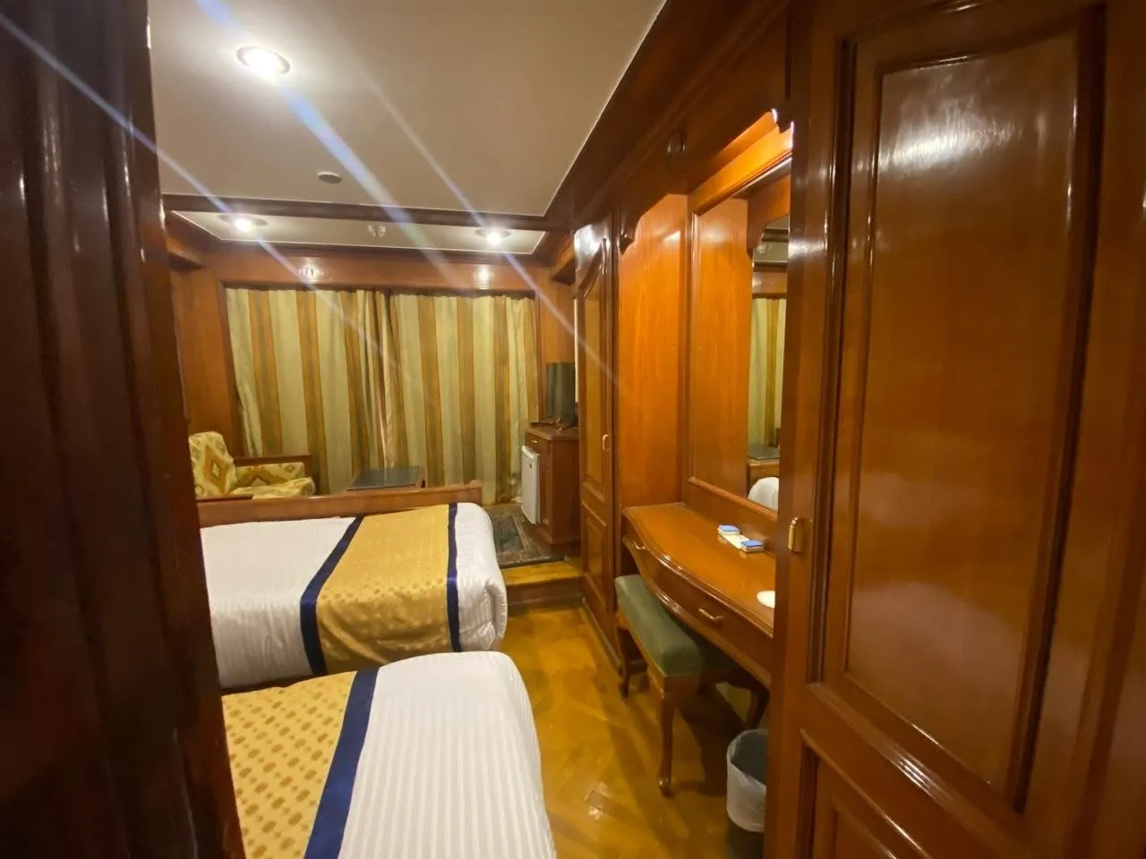 Cabin aboard the King Of Egypt Nile cruise